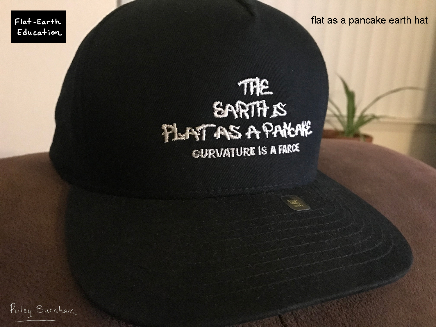 flat as a pancake earth hat